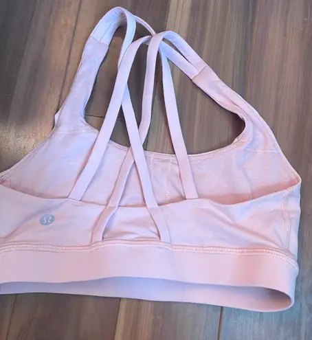 Lululemon Energy Bra Long Line Light Pink Size 4