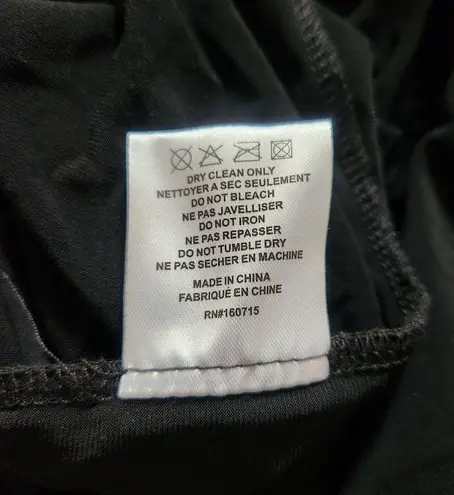 Retrofête Retrofete Dana Dress in Black Size XL NWT One Shoulder Ruched Slit Mock Neck