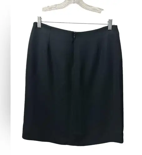 Armani Collezioni Black Skirt Size 10 Silk Blend Fully Lined Made In Italy