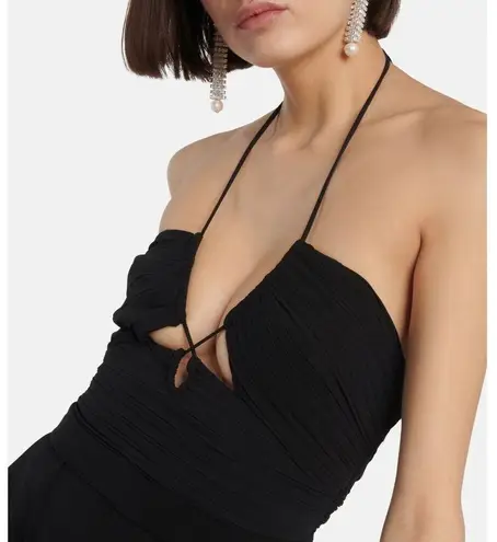 SIMKHAI Gala Plisse Cut Out Jumpsuit in Black 2 Small New Womens Outfit