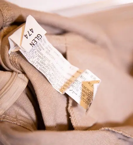 NEW Zara Linen Strapless Cargo Multi Pocket Straight Leg Jumpsuit Jumper Beige S