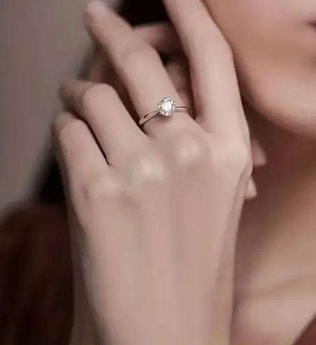 Certified 3ct. Moissanite Ring Silver