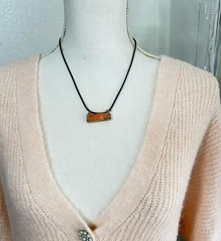 Earthbound Orange druzy Stone Necklace