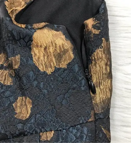 Cynthia Steffe Gabriella Gold Leaf Sleeveless Fit & Flare Dress Women’s Size 4