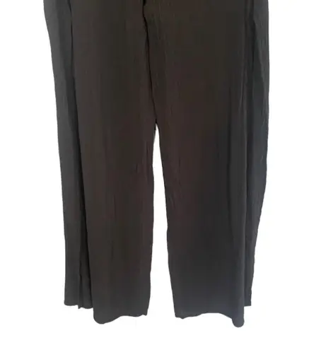 Kona Sol  Black Wide Leg Double Slit Beach Coverup Pants Women Sz M