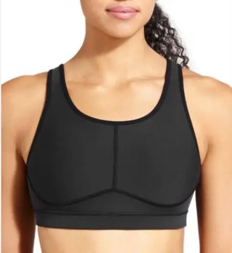 Athleta  Sculptek Stealth Black Sports Bra Yoga Gym Athletic Stretch Size S