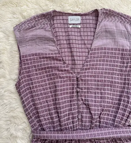 Saylor Jumpsuit Zoya Sleeveless Cropped Purple S