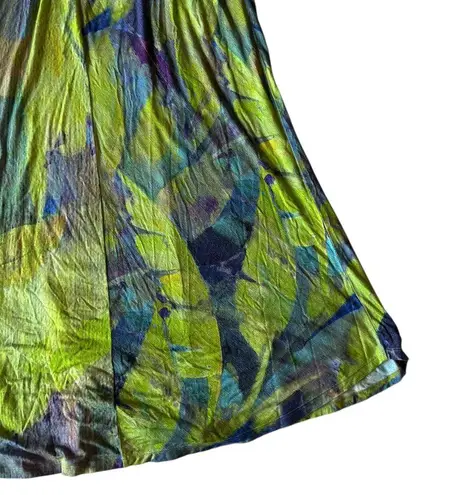 Soft Surroundings Saunterre Maxi Dress Stretch Tropical Stretch Sz Medium Women