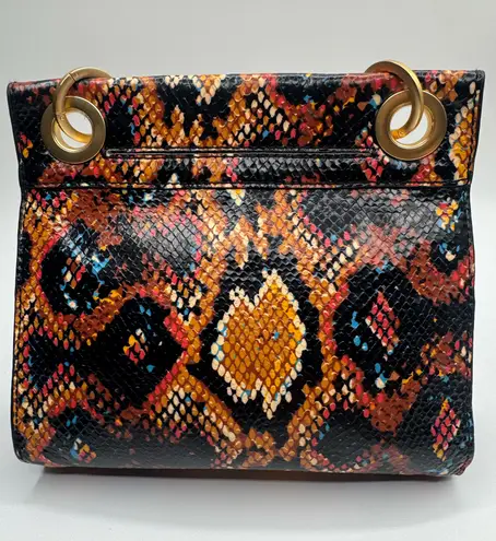 Hammit Tony Small Leather Crossbody Botanical Snake EUC