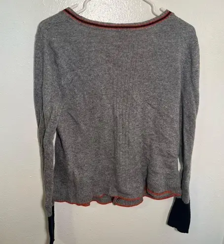 Melrose and Market Cardigan Sweater Gray Stripe