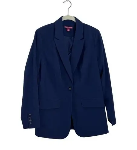 Jessica London Women's Polyester Blend Long Sleeves Blue Jacket Sz 12 Blue 2695