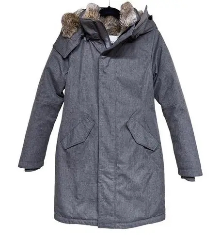 Babaton Aritza Oskar Parka Jacket Faux Fur Lined Down Fill Charcoal Women’s XS