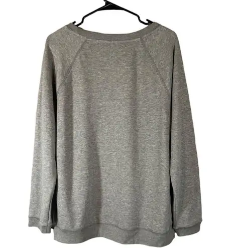 Bethany Mota Gray Xmas Snowman Cotton Blend Funny Sweatshirt Women Sz M