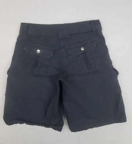 White House | Black Market  Shorts 4S Black Cargo Flip Pockets Outdoor Summer Dark