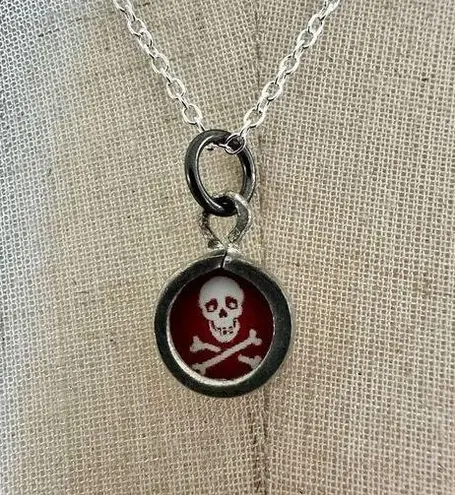 Skeleton rock star small pendant necklace