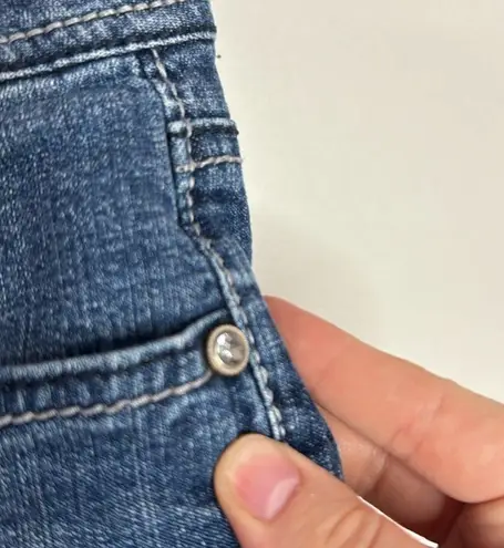 Hydraulic Lola Curvy cuffed fringe hem denim embellished mini shorts sz 9/10