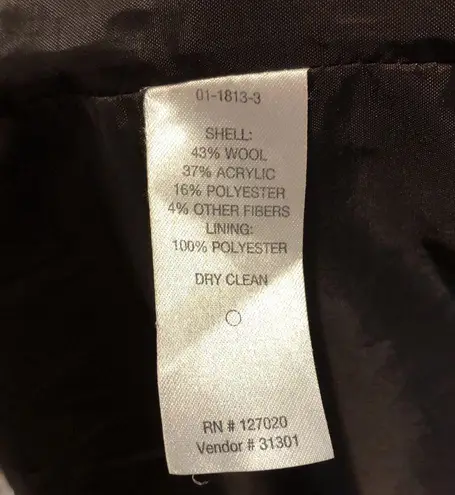 Chadwick's Burned Orange Tartan Plaid Tweed 3/4 Length Wool Coat Sz 8