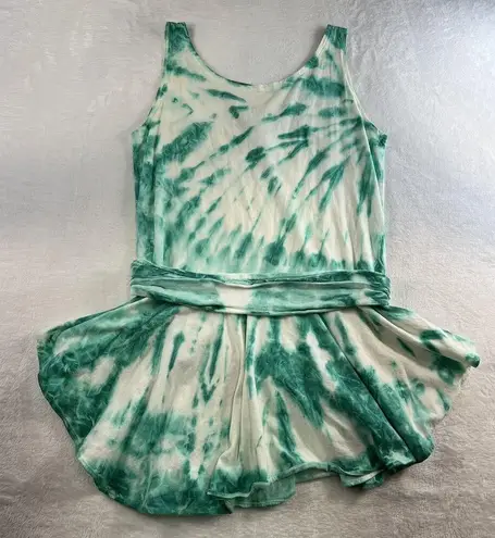Vtg 90s In Gear L Large Tunic Top Dress Tie Dye USA Whimsy Fairycore Balletcore Green