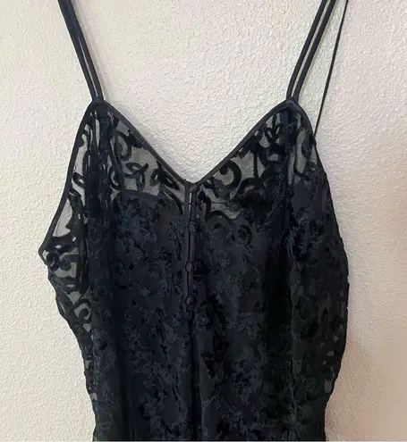 Lane Bryant  Intimates black velvet lace floral ruffle Teddy bodysuit lingerie 4X