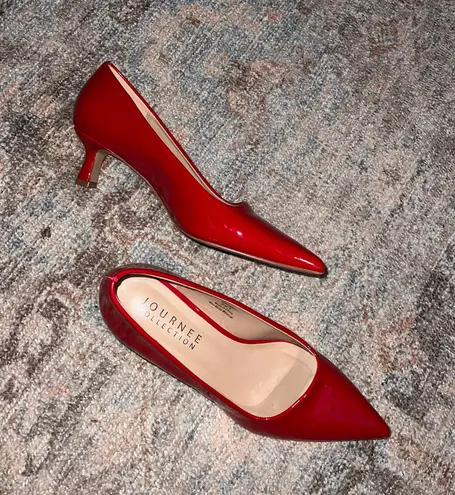 DSW Red Patent Kitten Heels 