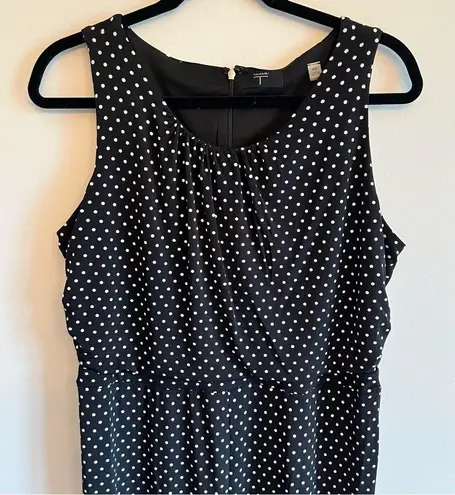 T Tahari Black & White Polka Dot Sleeveless Jumpsuit | M