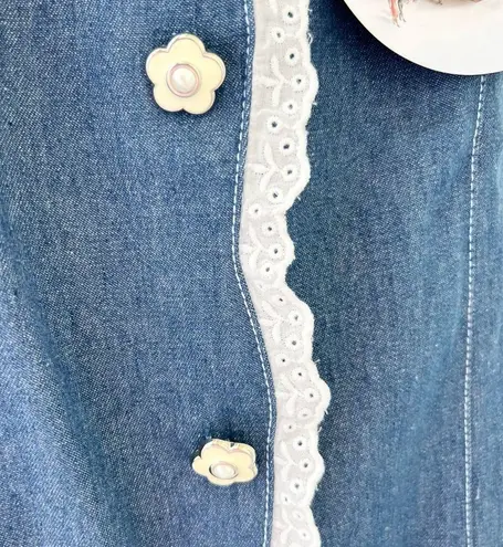 Stefania Vaidani Truena mini denim dress Small NWT