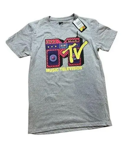 MTV women’s gray graphic tee shirt sz M NWT Size M