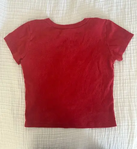 Brandy Melville Red Swiss Top