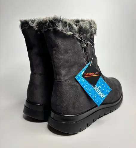 Tundra Miriam Thermo Lite Faux Fur Lined Snow Boots in Charcoal Gray Size 10