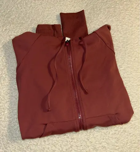Fabletics Rust  Zip up workout top - Image 1