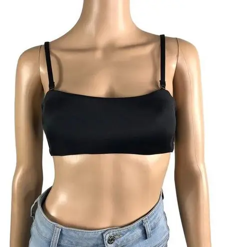 ANDIE Swim Top Women Sz S Black Bora Bora Convertible Retro Feminity Grunge NWT