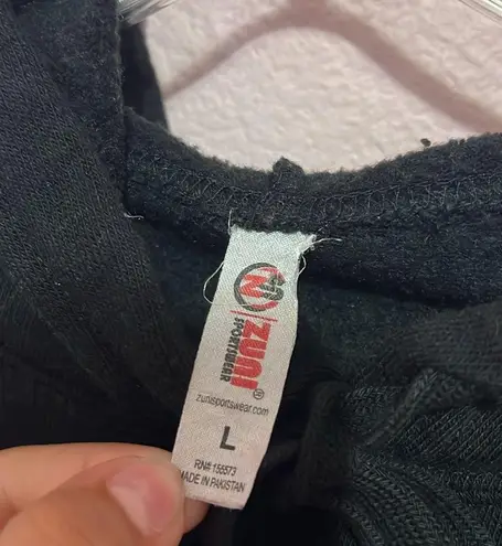 Las Vegas Black/Purple Glitter Crop Hoodie. Size L Size L