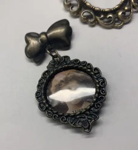 Frame Lot Of 2 Picture Photo Brooch Pins -