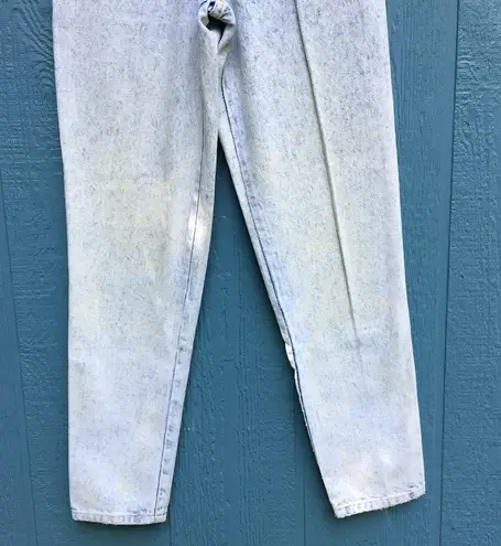 Sasson Vintage High Waisted Acid Wash Jeans Mom 7 8 Light Blue 80s Retro Pants