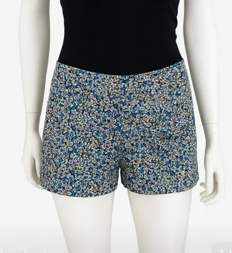 J Crew Shorts Womens 6 Blue White Ditzy Floral Flower Chino Printed Oxbow Preppy