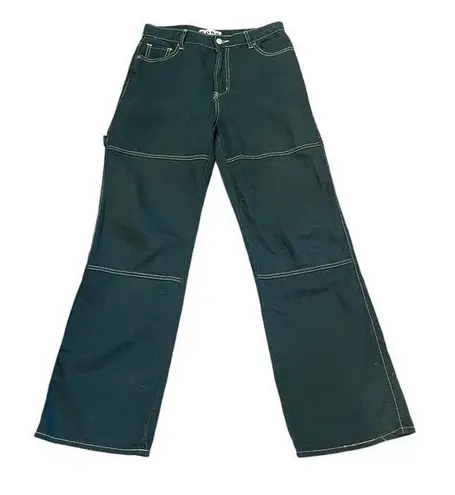 S.O.N.G. Green White Thread Denim Carpenter Jeans Streetwear Grunge Size undefined