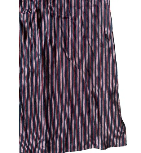 ACOTE Cotelac Burgundy Navy Striped MIDI Skirt Suze US XL