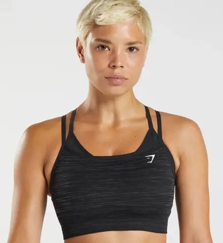 Gymshark NEW  Adapt Seamless Sports Bra in Marl Grey/Black