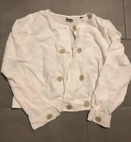 White Blazer Button Up thumbnail 1