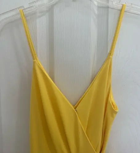 BCBGeneration Strappy Wrap Dress in Yellow XXS