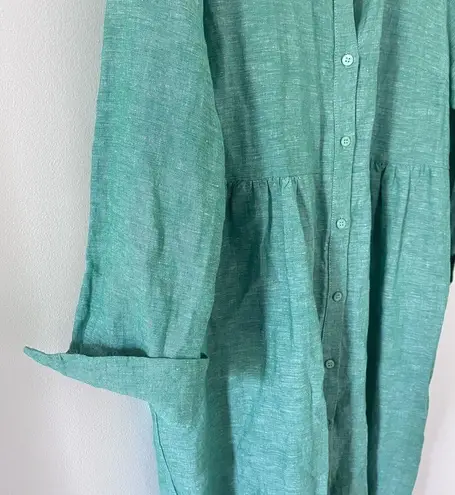 Tuckernuck Pomander Place Dress Sea Green Linen Lydell Maxi