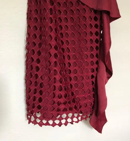 Lucy Paris NWOT Ruffle Red Lace Dress