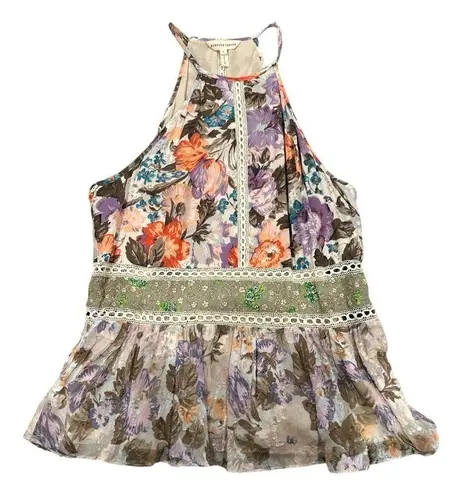 Rebecca Taylor FLORAL BOHO TANK TOP 2