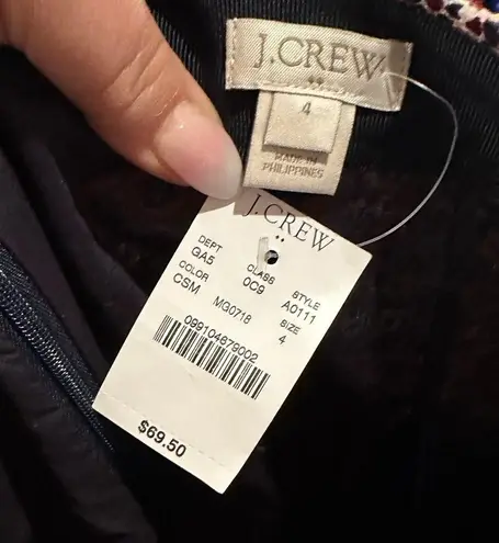 JCREW COTTON BASKET WEAVE PRINT PATTERN MINI SHORT SKIRT 4 Pink