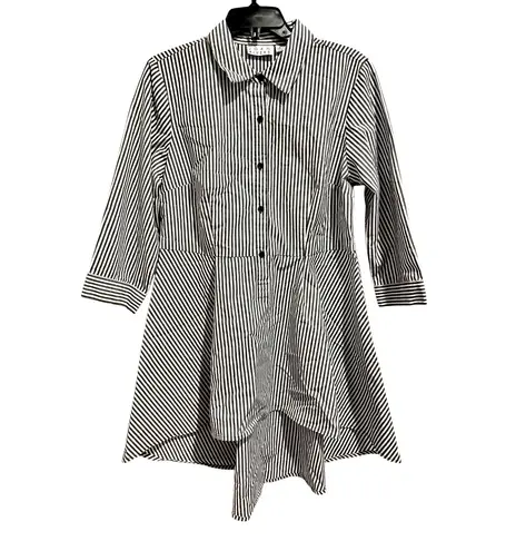 Joan Rivers Seersucker Button Front Striped Shirt