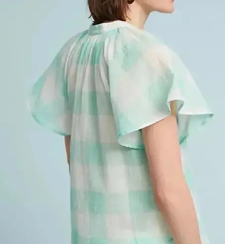 Maeve Gingham Flutter Top