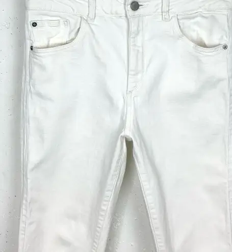 DL1961  Womens Patti High Rise Straight Jeans Donovan White Cotton Stretch 29