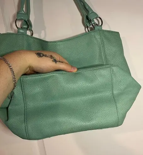 American Eagle Vintage  by Payless Collab Seafoam Green Purse w/ Rose Accent