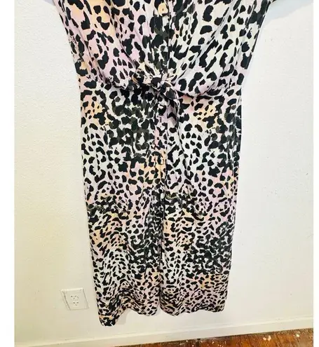 Veronica Beard Multicolored Printed Animal Print Silk Amani Watercolor Dress 2