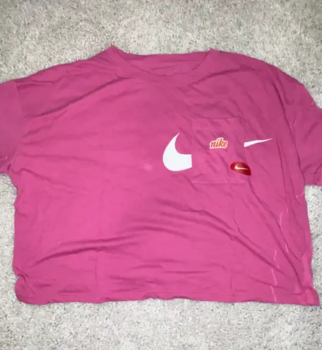 Nike Dri Fit Pink Cropped Tee